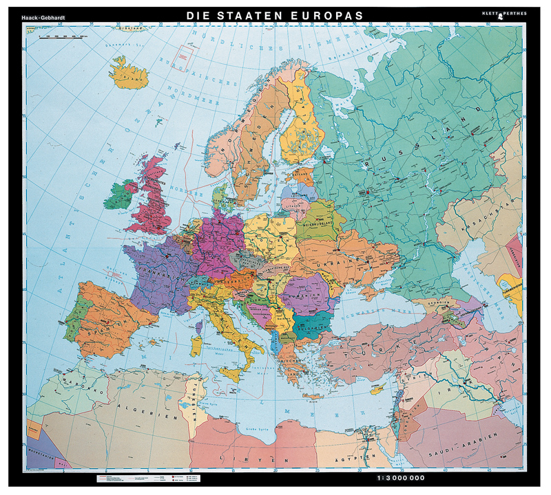 Štáty Európy – Zadná Strana Slepá Mapa BEC