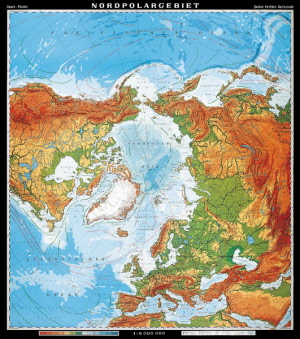 1105 - Kontinenty na severnej pologuli – všeobecnogeografick mapa – veľký rozmer